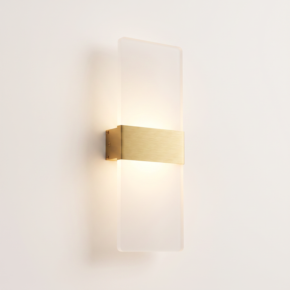 Minimalist LED Wall Lamp, 12 W Hardwired Aluminum Sconce for Bedroom, Living Room and Staircase, Warm White, Gold or Black