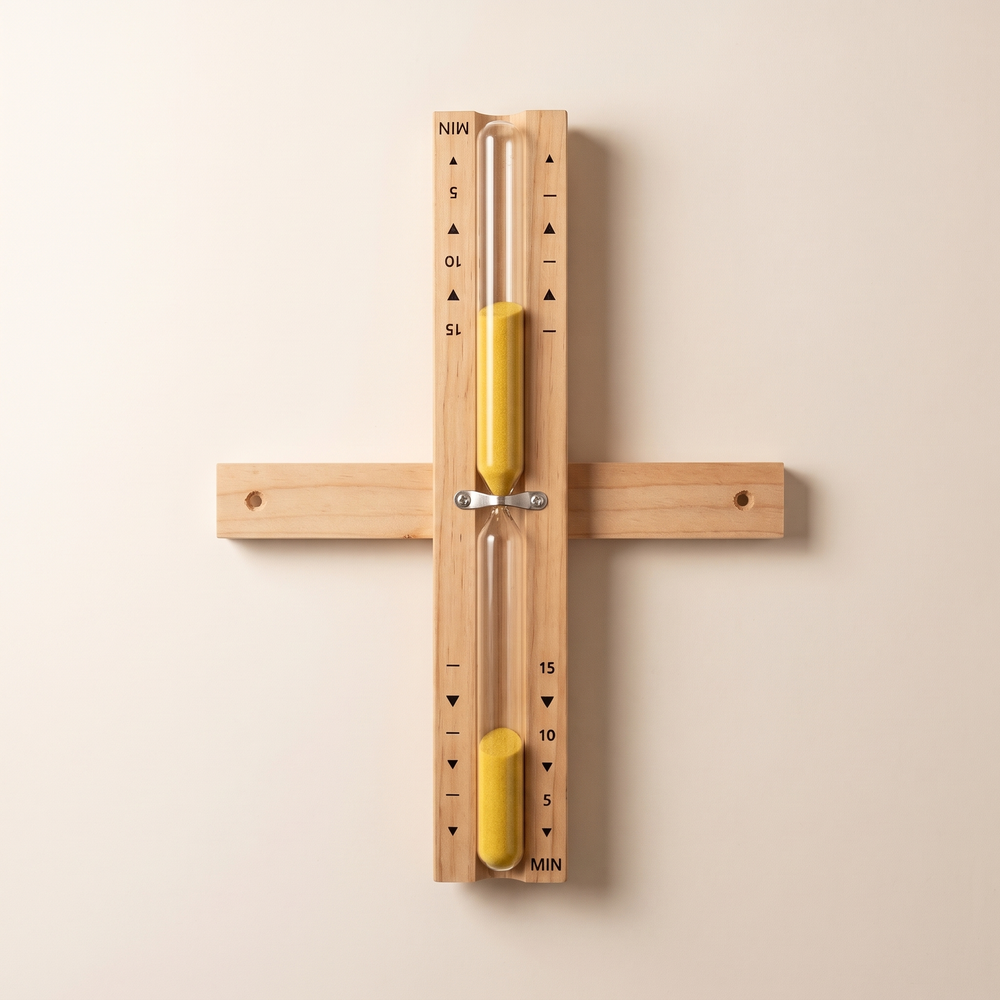 Wooden Sauna Sand Timer, Wall-Mounted Hourglass for Sauna, Steam Room and Bathroom, 15 or 30 Minutes