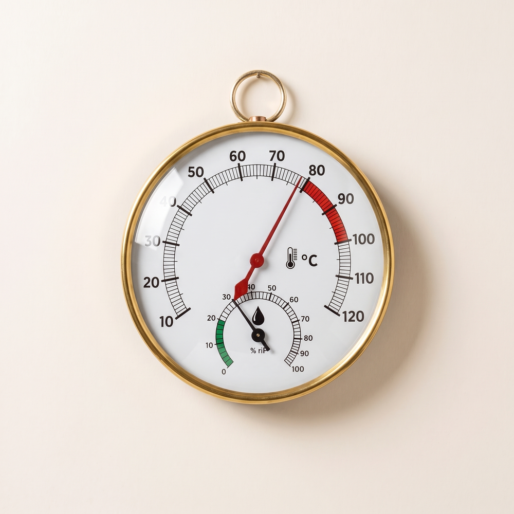 Sauna Temperature Gauge, 2-in-1 Thermometer and Hygrometer with Clear Scale, 50 to 250 F / 10 to 120 C, Wall Mounted
