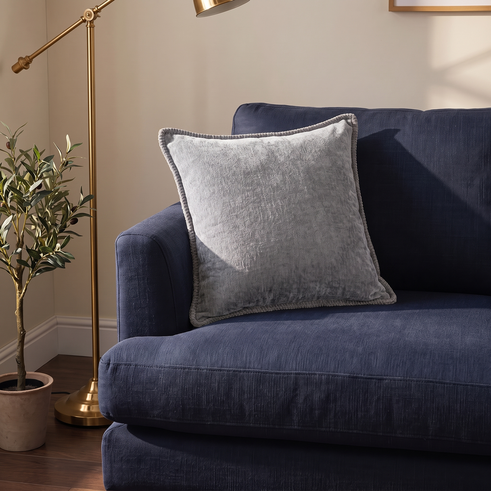 Thick Velvet Cushion Cover, Luxurious Soft Throw Pillow Case for Sofa and Bed, 45 x 45 cm, Beige, Grey, Mustard or Black