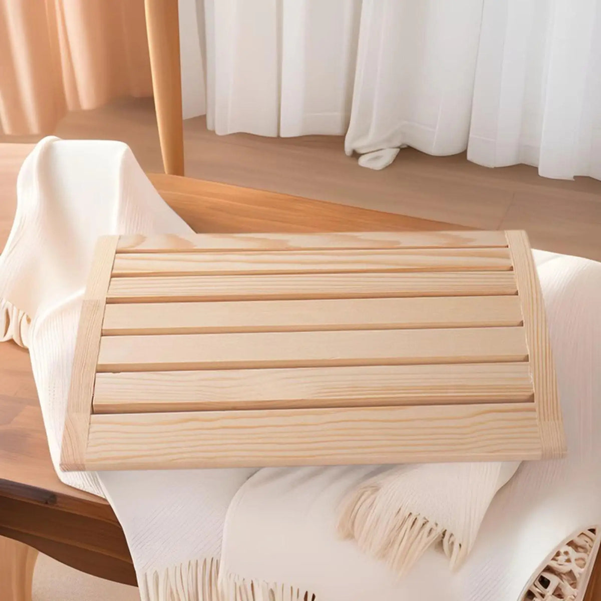 Slatted Wooden Sauna Backrest, product photo 2