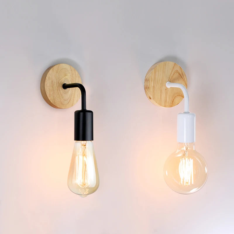 Retro Wood Wall Lamp, product photo 1