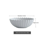 Chrysanthemum Ceramic Plate, Frosted Flower-Shaped Dessert and Serving Plate, Bowls and Plates in Four Sizes
