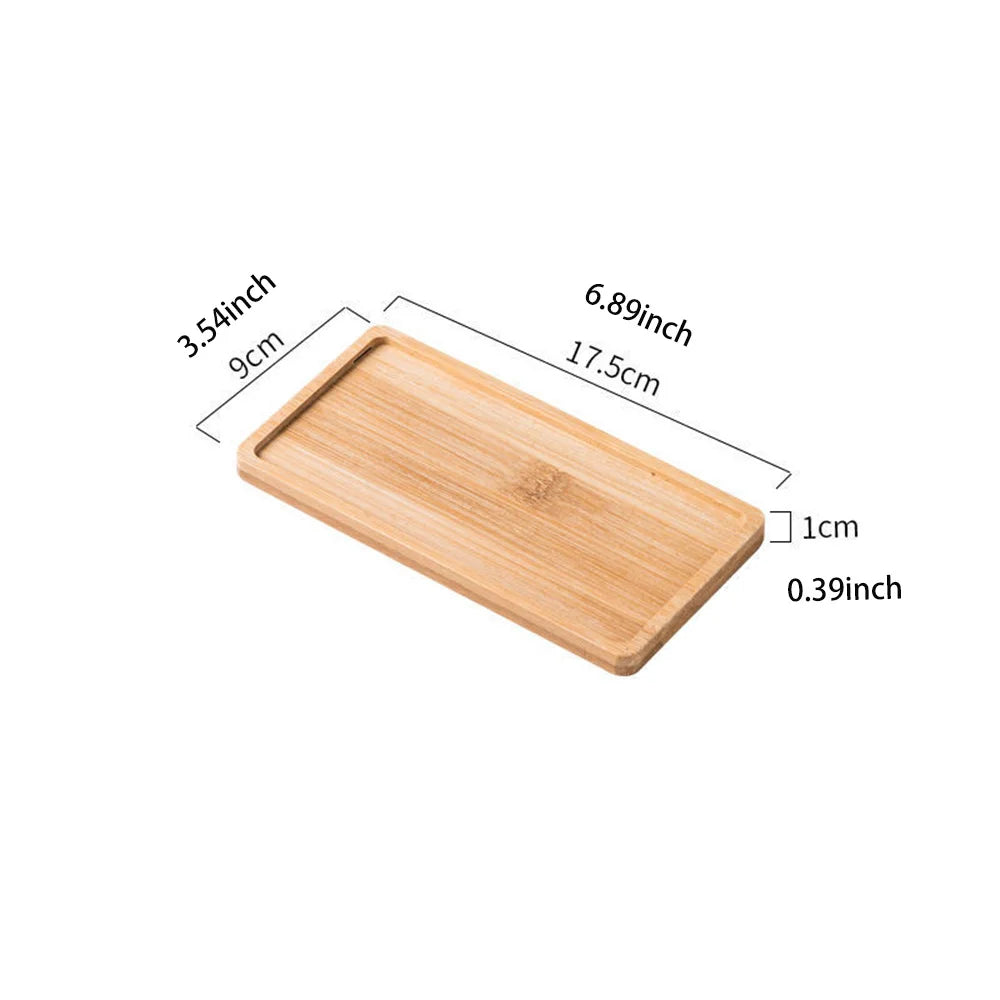 Solid Wood Dessert Plates Set of 4, product photo 2