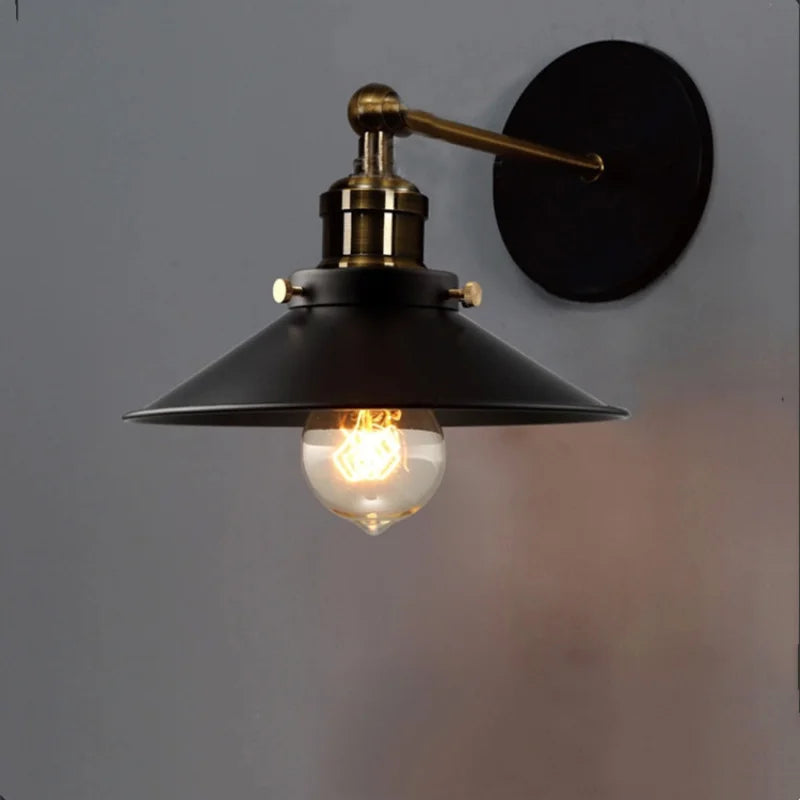 Industrial Iron Wall Lamp, product photo 4
