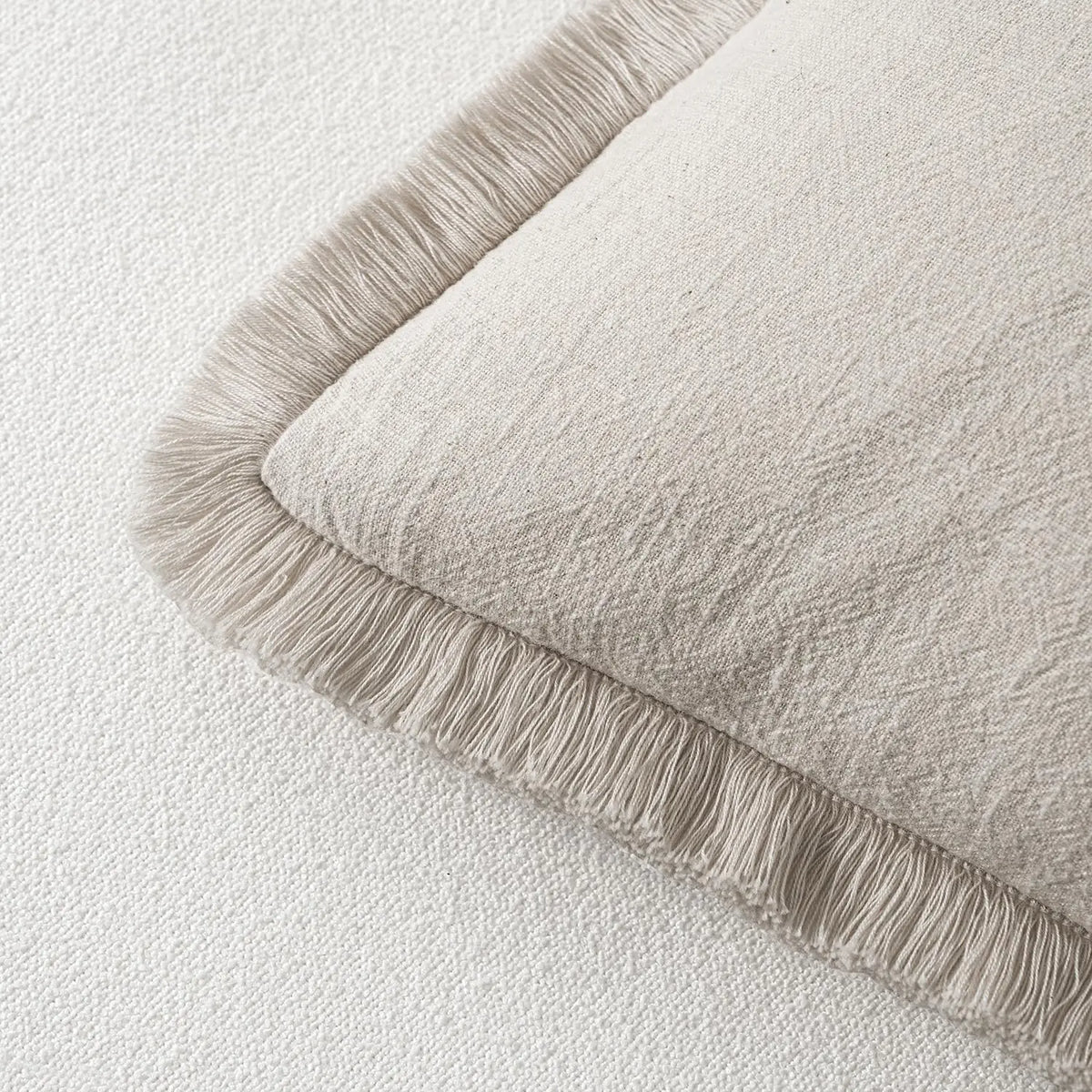 Fringed Linen Pillow Cover, product photo 2
