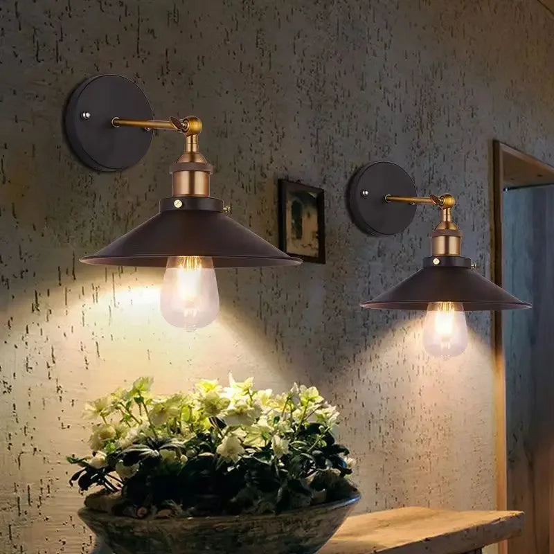 Industrial Iron Wall Lamp, product photo 2