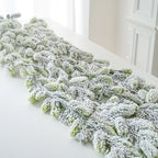 Frosted Christmas Garland, Snowy Pine Garland for Mantel, Staircase and Doorway, With or Without LED Lights