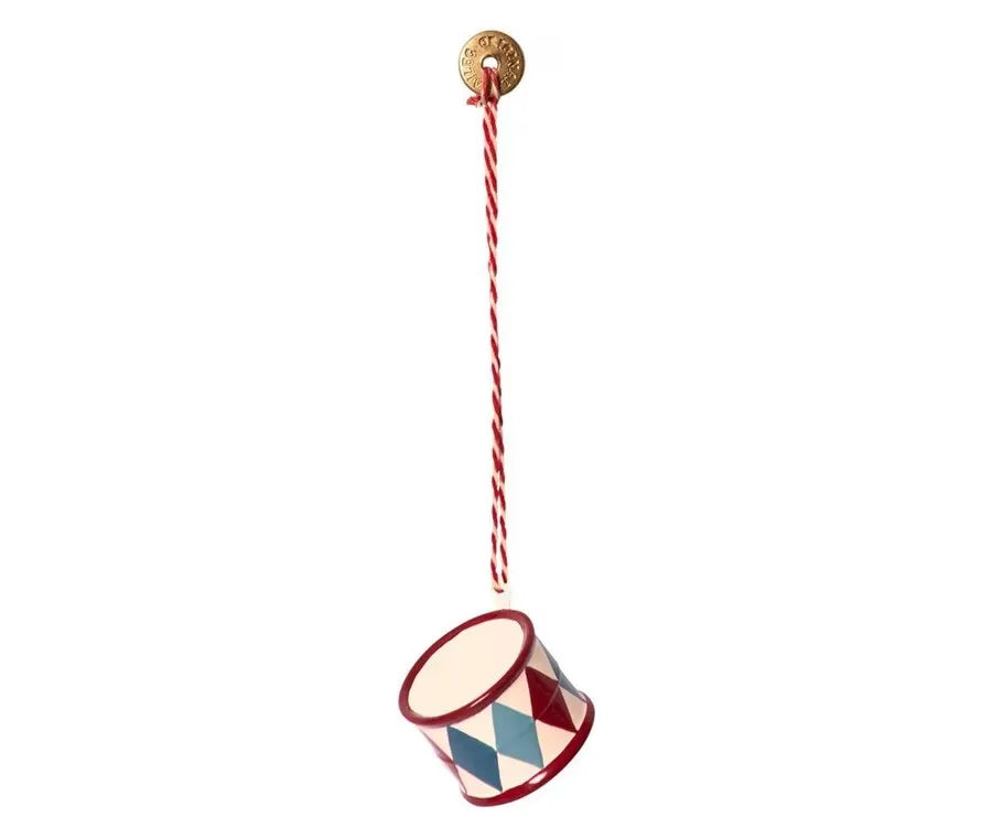 Painted Christmas Ornaments, Vintage-Style Tree Decorations, Drum, Candy Canes, Trumpets or Teddy Bear