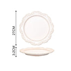 Vintage Embossed Ceramic Plate, Relief Pattern Dinner and Dessert Plate, Plates, Bowl or Oval Platter