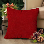 Red and White Christmas Pillow Cover, Buffalo Check, Gingham, Stripe or Solid Red Throw Pillow Case for Sofa and Bed