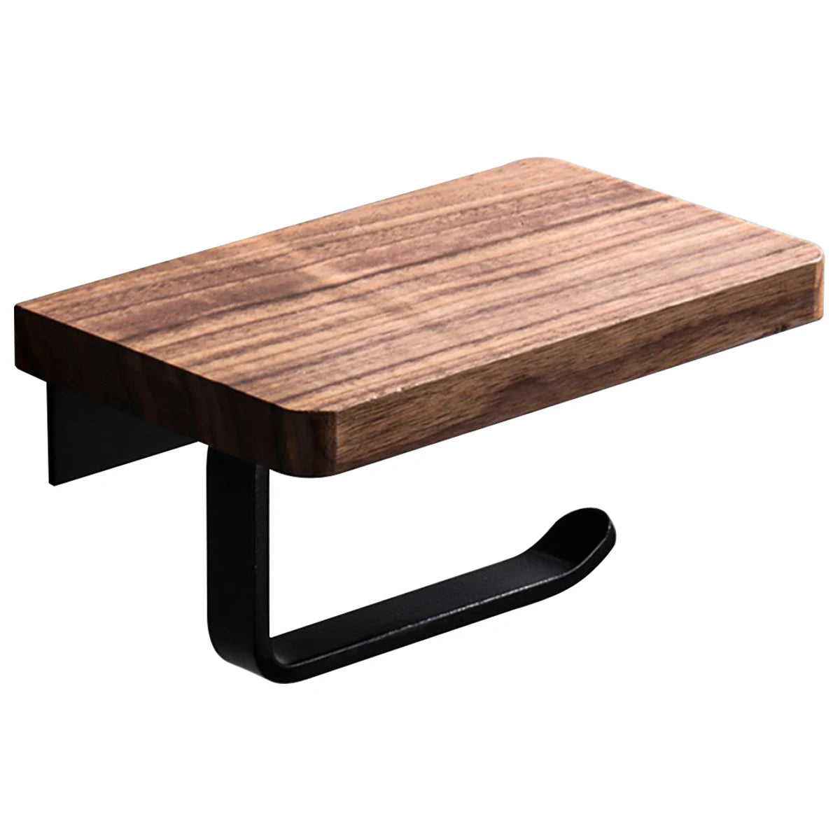 Walnut Shelf Toilet Paper Holder, product photo 4