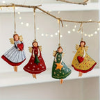 Vintage angel ornaments, set of 4