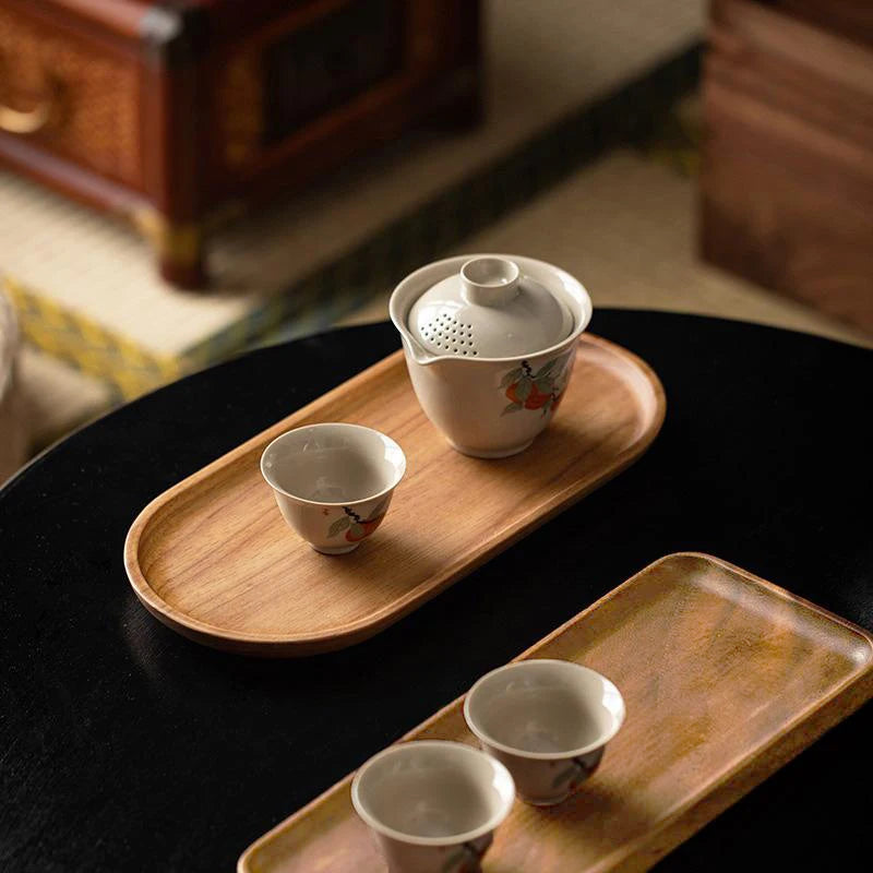 Solid Wood Dessert Plate, product photo 2