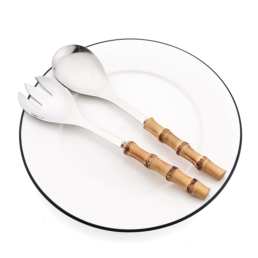 Bamboo Salad Servers Set of 4, product photo 4