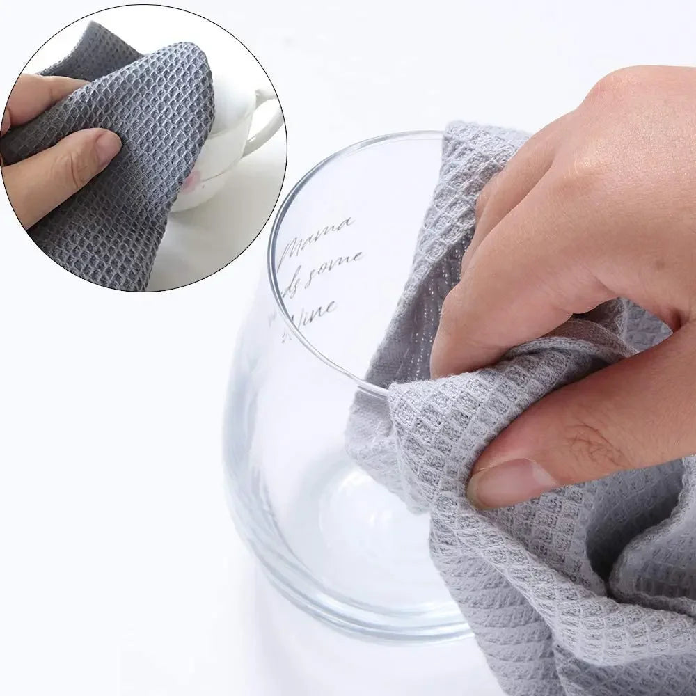 Waffle Weave Kitchen Towels Set of 3, product photo 2
