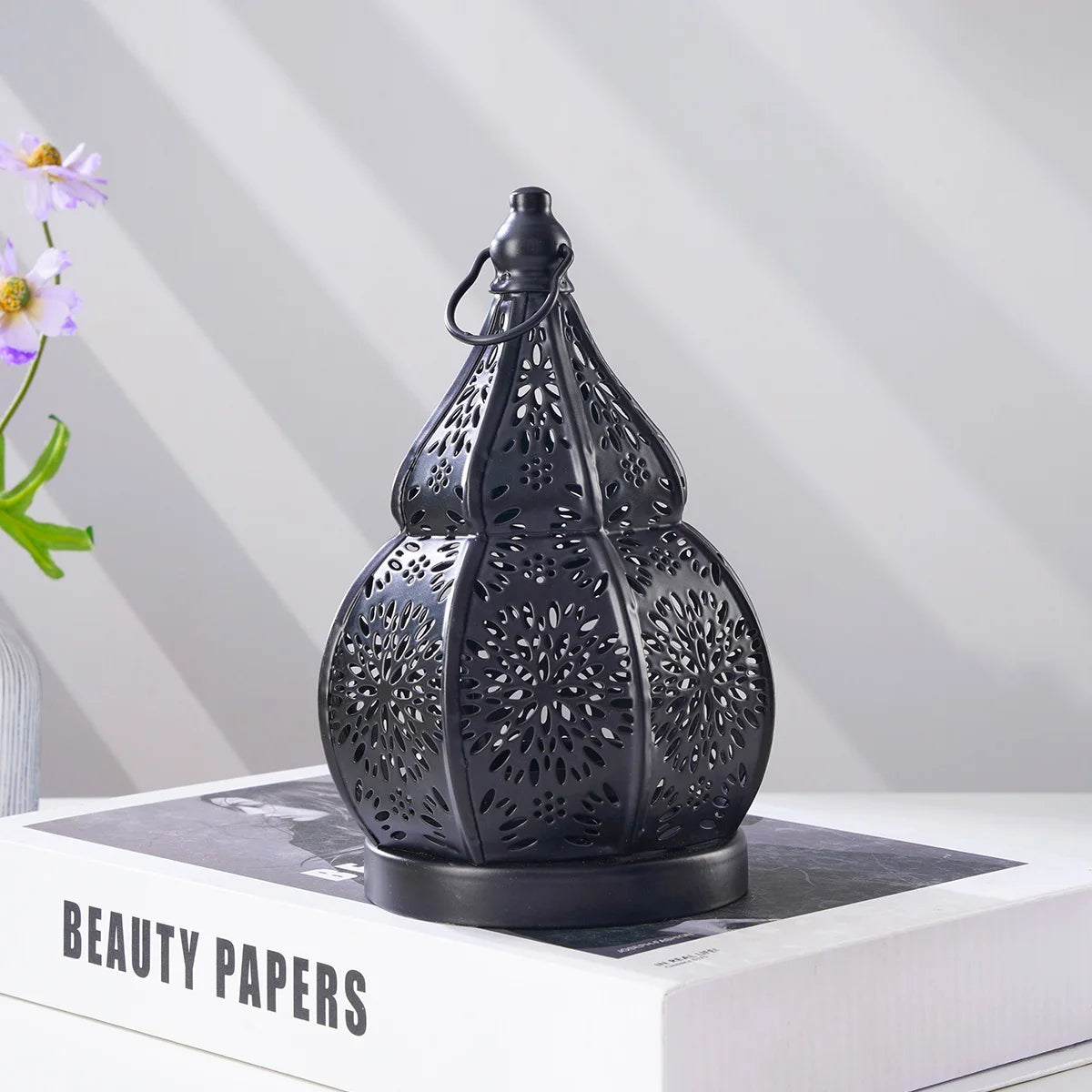 Moroccan Iron Lantern Candle Holder, product photo 2