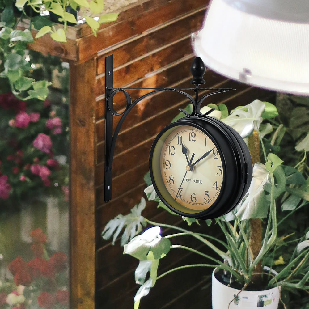 Double-Sided Station Wall Clock, product photo 2