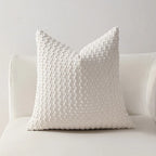 Textured Knit Throw Pillow Cover, Soft Cushion Case with Zipper for Sofa and Bed, Green, Sage Green, White or Beige