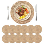 Woven Straw Placemat Set, product photo