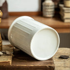 Ceramic Cutlery Holder with Drainage Holes, Countertop Utensil Caddy for Forks, Spoons and Chopsticks