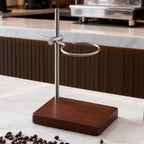 Height-Adjustable Pour-Over Coffee Stand, Rotating Metal Drip Stand for Filter Coffee and Tea