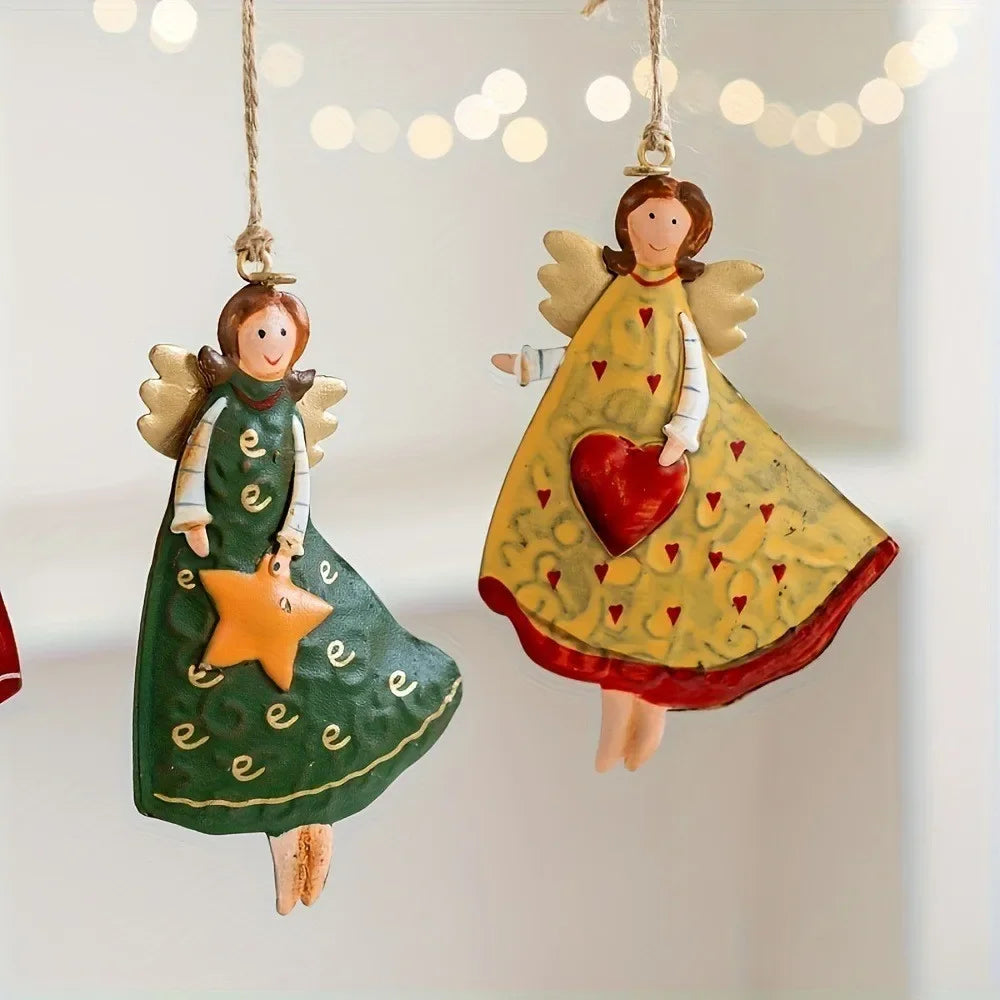 Vintage angel ornaments, set of 4