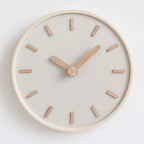 Minimalist Wooden Wall Clock, Silent Japanese-Style Clock for Living Room, Bedroom and Kitchen, Beige or White