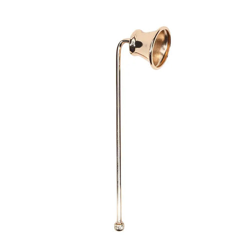Bell Candle Snuffer, Long-Handle Wick Snuffer for Smokeless Candle Extinguishing, Gold