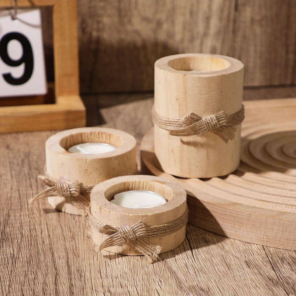 Wooden Tea Light Holders, product photo 2