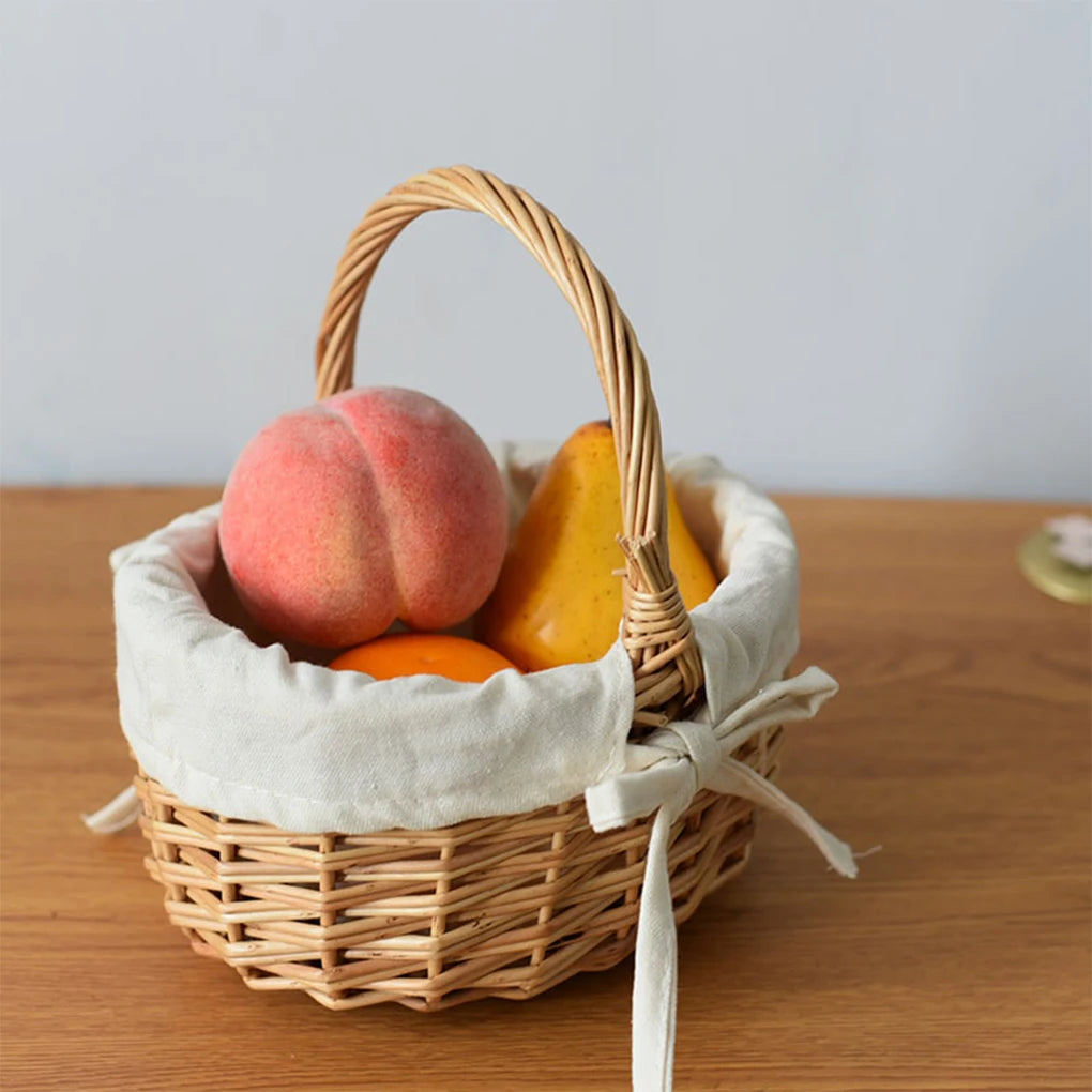 Rattan Tote Basket with Washable Lining, product photo 5