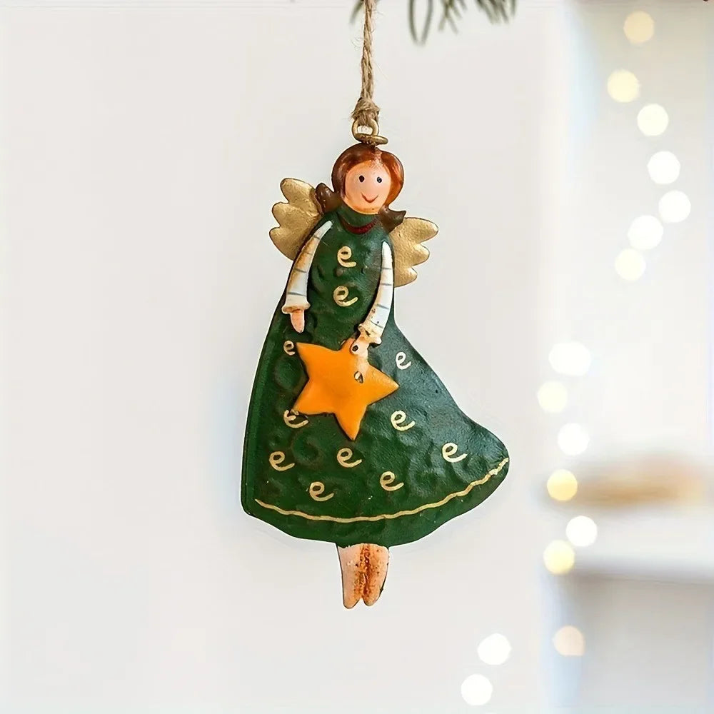 Vintage angel ornaments, set of 4
