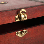 Vintage Wooden Storage Box with Lid and Latch, Keepsake Box for Jewelry, Letters and Small Items