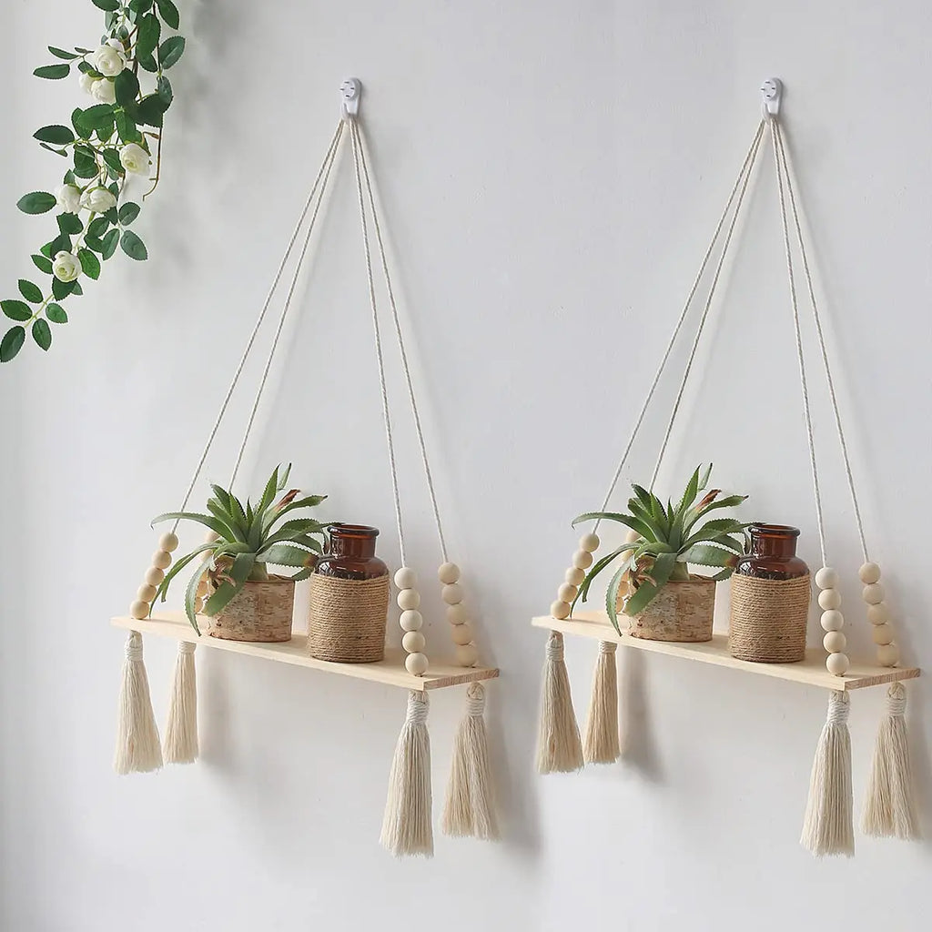 Macrame Wall Hanging Shelf, product photo 1