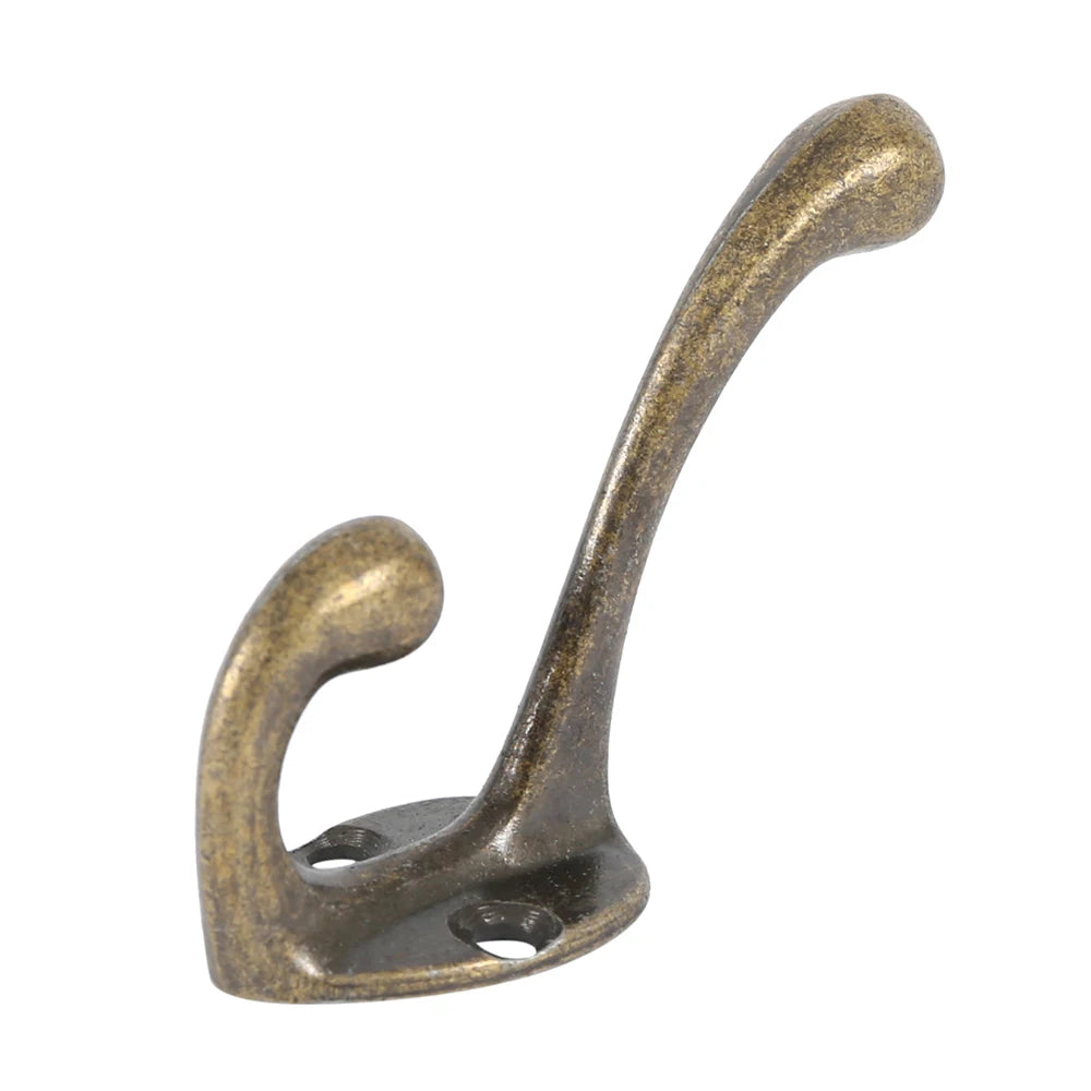 Vintage Bronze Coat Hooks Set of 10, product photo 2