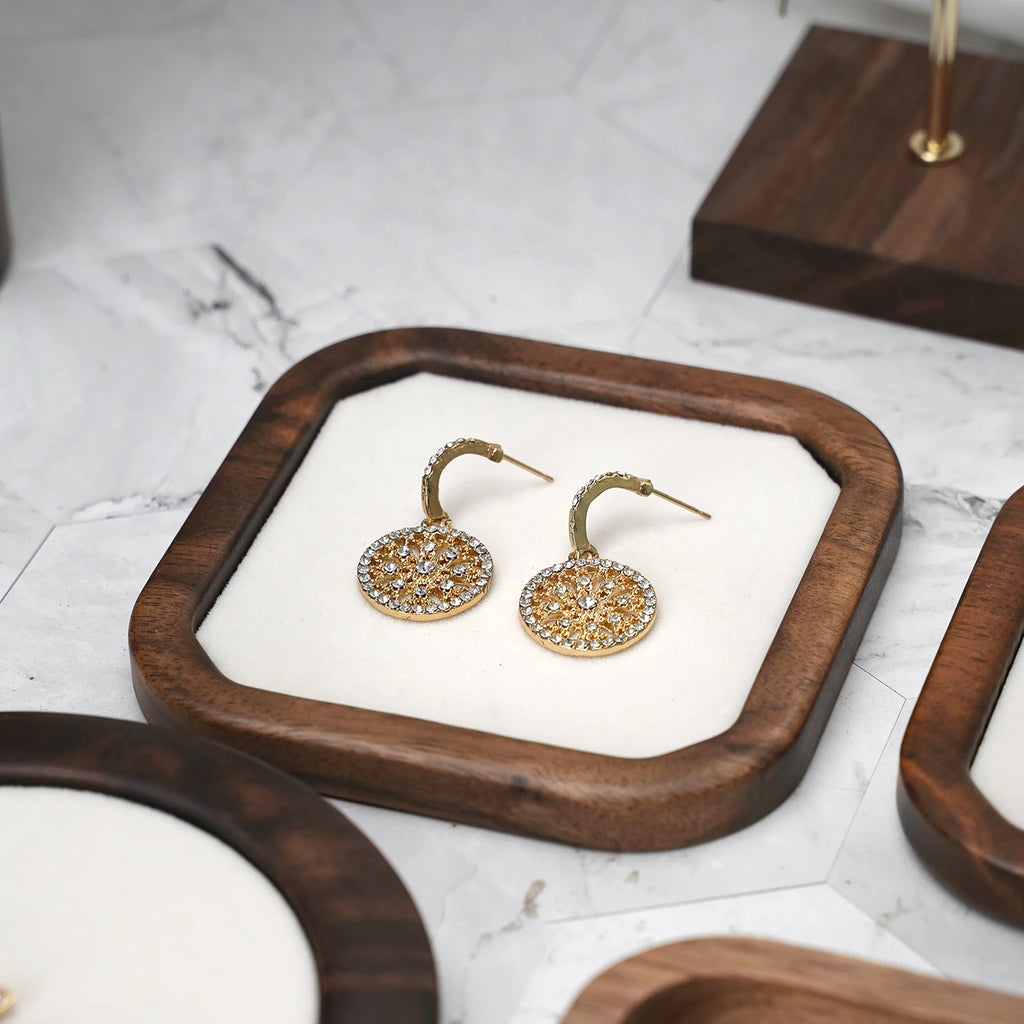 Walnut-Tone Wooden Jewelry Tray, product photo 4