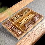 Bamboo Cutlery Drawer Organizer, product photo 1