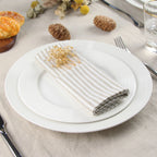Striped Linen Cotton Napkins Set of 12, product photo 1