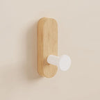 Walnut Wood Wall Hooks Set of 2, product photo 5