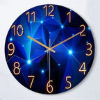 Dark Blue Glass Wall Clock, product photo 1