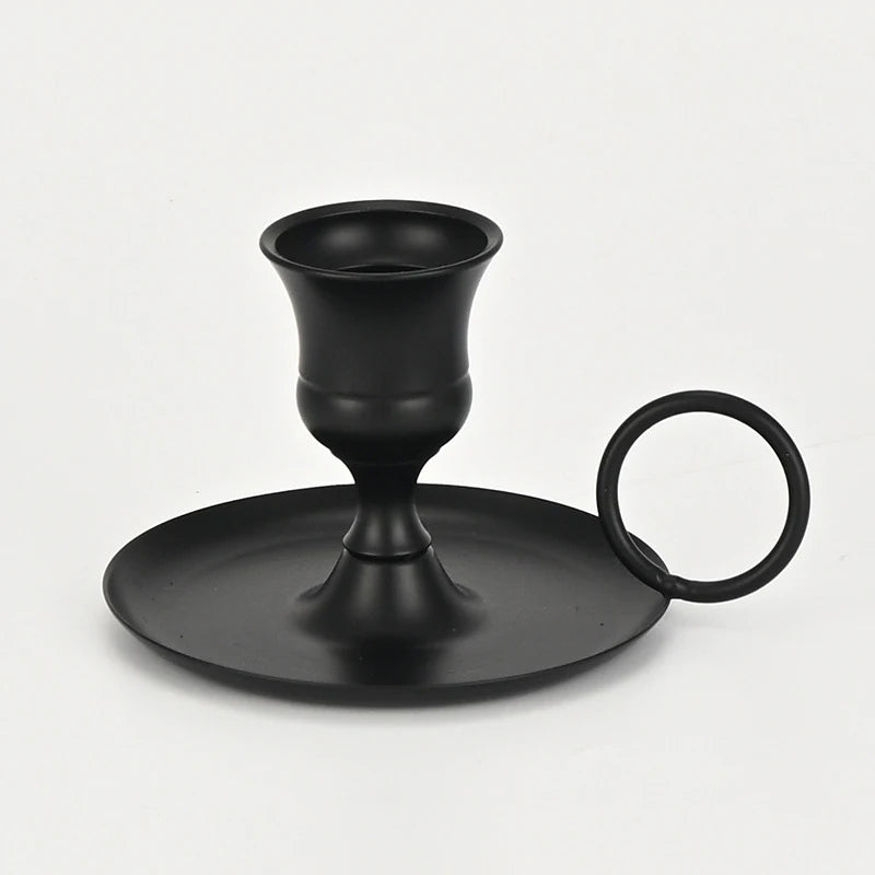 Metal Chamberstick Candle Holder with Handle, product photo 5