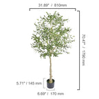 Artificial Olive Tree, Tall Faux Olive Plant in Pot for Living Room, Entryway and Office, 150 or 180 cm