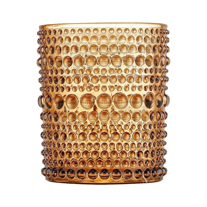 Glass Tealight Holder, Windproof Candle Cup for Dining Table and Windowsill, Amber or Green