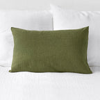 French Linen Lumbar Pillow Cover, 100% Linen Throw Pillow Case for Sofa and Bed, 30 x 50 cm, Ivory, Natural, Olive Green or Rust