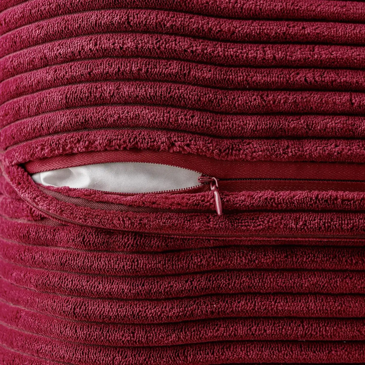 Corduroy Christmas Pillow Cover, Soft Throw Pillow Case for Sofa and Bed, Dark Red, Green or Beige