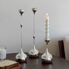 Silver Metal Candlestick Holder, product photo 2