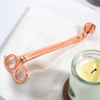 Candle Care Kit with Tray, 4-Piece Wick Trimmer, Snuffer and Dipper Set, Gold, Silver, Black or Rose Gold