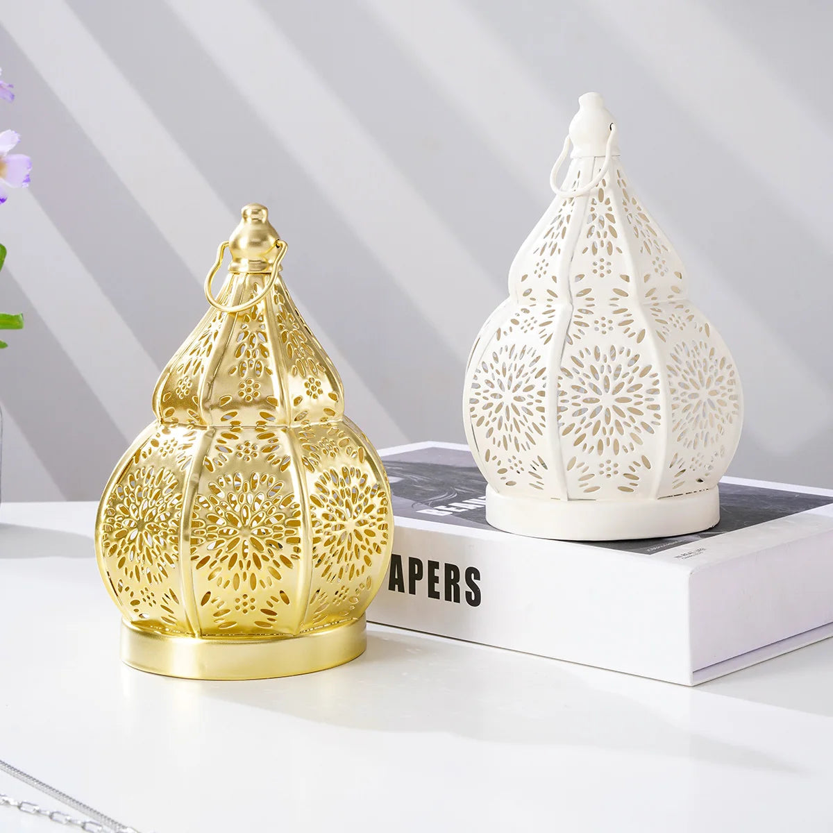 Moroccan Iron Lantern Candle Holder, product photo 4