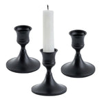 Metal taper candlestick set of 3