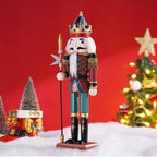 Wooden Nutcracker Soldier, 30 cm Christmas Figurine for Mantel, Shelf and Table, Three Styles